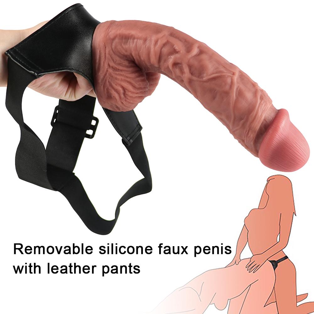 Женский фаллоимитатор с ремешком, реалистичный пенис, страпон на присоске, фаллоимитатор, секс-игрушки для женщин-лесбиянок, мягкий силикон