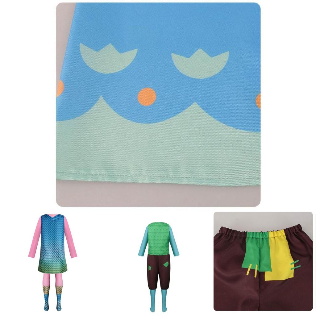 Милый фэнтезийный костюм для косплея тролля Поппи, платье, аниме, Хэллоуин, сценический наряд