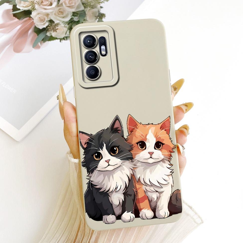 Чехол для Oppo Reno6 4G Милый Модный Мультяшный Забавный Расписной Силиконовый Чехол для Телефона Для Oppo Reno 6 4G CPH2235 Обложка
