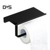 Держатель для туалетной бумаги с полкой из нержавеющей стали, держатель для туалетной бумаги, настенное крепление, винт, водонепроницаемая, устойчивая к ржавчине полка для телефона, держатель для духов