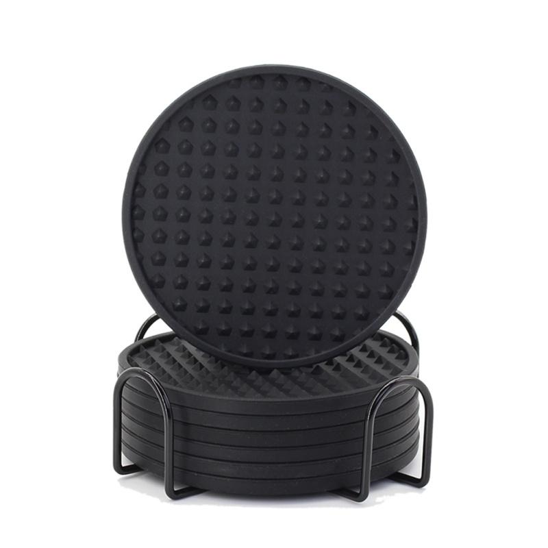 6 шт. силиконовые подставки, нескользящие, антипригарные, можно мыть в посудомоечной машине, двухсторонние термостойкие подушечки с