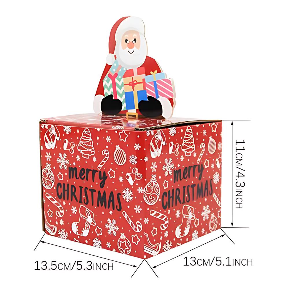 10PCS New Christmas Gift Father Christmas Elk Christmas Tree Pattern Money Draw Surprise Box Festive Small Gifts Party Supplies