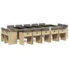 VidaXL Ensemble à manger de jardin et coussins 15 pcs mélange beige 3278003