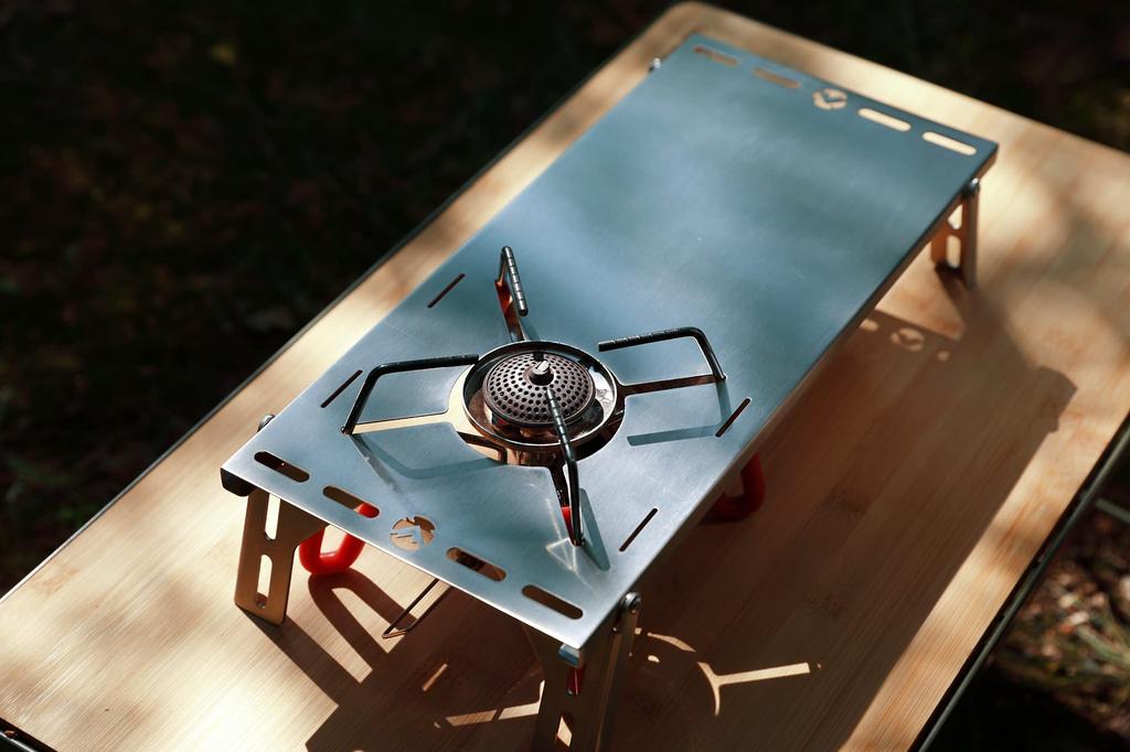 CAMPING MOON Solo Kitchen Regulator for ST-310 and ST-340 Stoves, Solo Table, Stainless Steel, with Storage Bag, Camping Kitchen SOLO KITCHEN SK-310