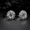 Sterling AAA Cubic Zircon Stud Earrings for Women Exquisite Couple Earrings Fancy Anniversary Trendy Jewelry Gifts