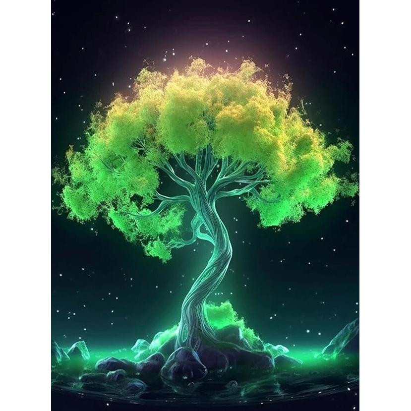 Diamond Mosaic Landscape 5d Painting Tree of Life Diy Embroidery Book Art Gift Set Home Decorative Rhinestone Pictures