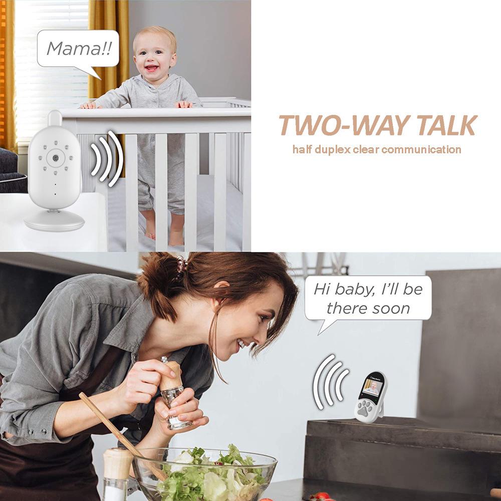 2.4" Baby Monitor with Two-Way Intercom & Temperature Sensor