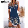 13 Цветов Женщин Цветочный Принт Платье Лето Сексуальное Короткий Рукав О-Образным Вырезом Мини Платья Женский Винтаж Элегантное Платье