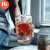Привет, 1/3 шт., скандинавская прозрачная стеклянная кофейная кружка, термостойкая чашка для чая, молока, воды с крышкой и соломинкой, 500 мл