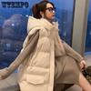 Летний легкий жилет, женский зимний пуховик, женский толстый корейский вариант, модный жилет из хлопка с капюшоном