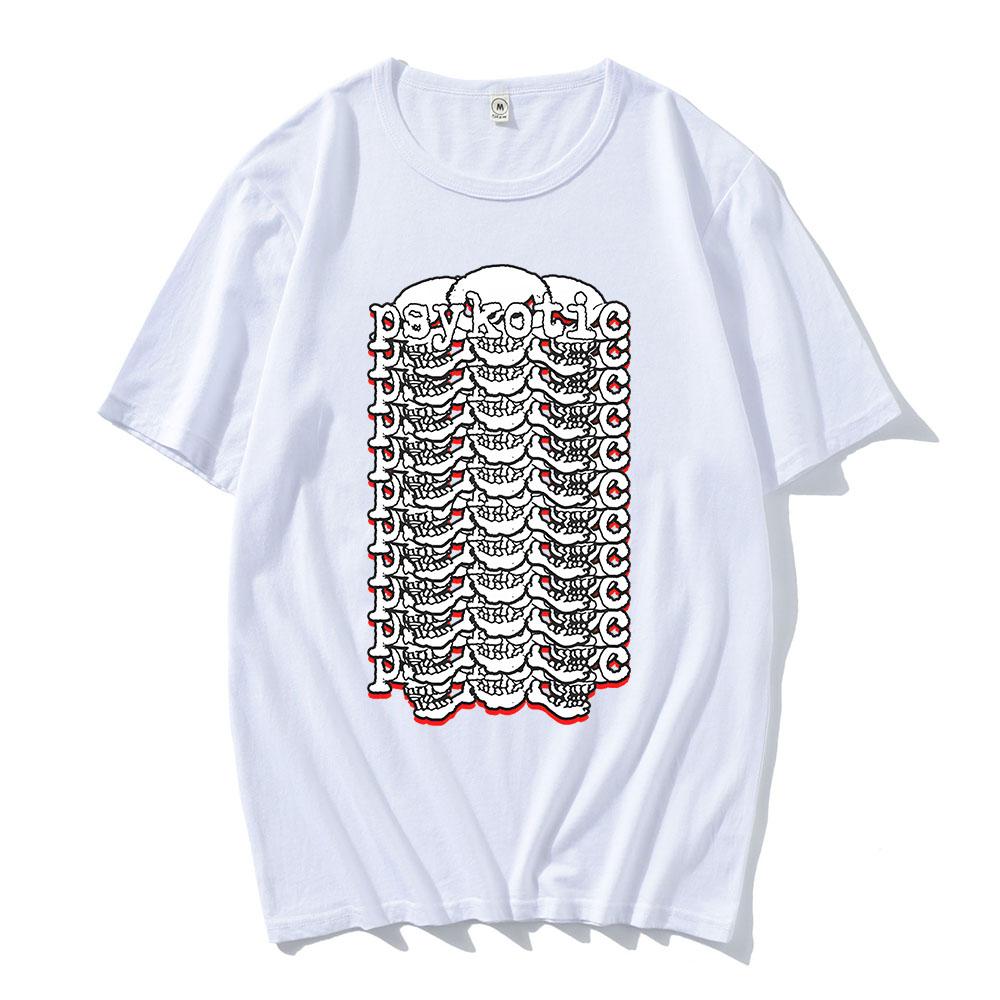 OsamaSon Psykotic Red Logo Tshirts Unisex Streetwear Hip Hop Fashion Short Sleeve Loose Male Tshirt Harajuku
