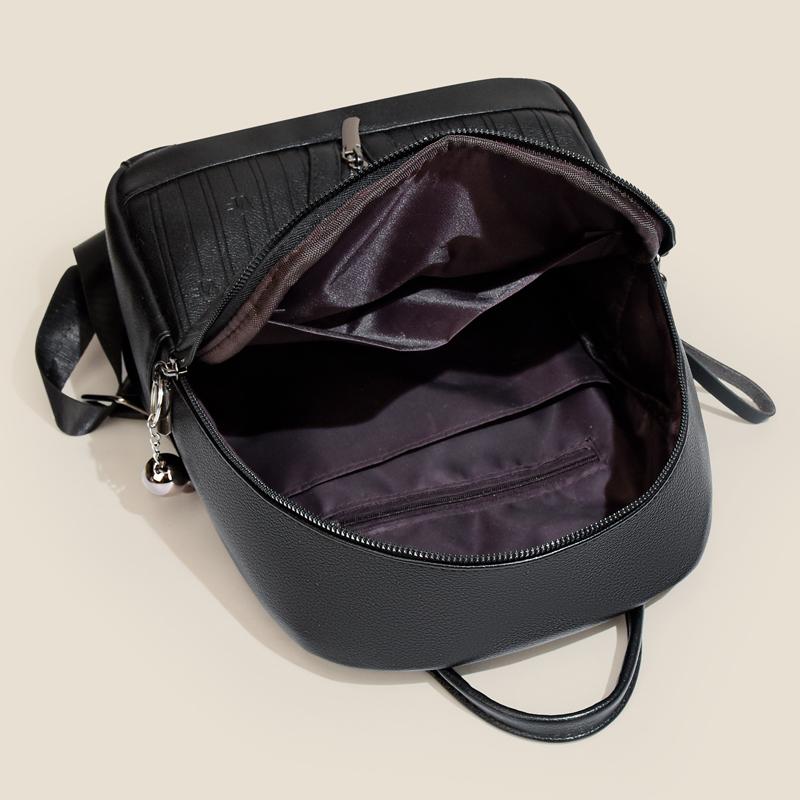 Сплошной цветной рюкзак Женский кожаный рюкзак Дорожная сумка