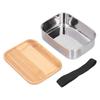 Bento Lunch Box 304 Stainless Steel Secure Bento Boxes with Lids for Students WorkersL