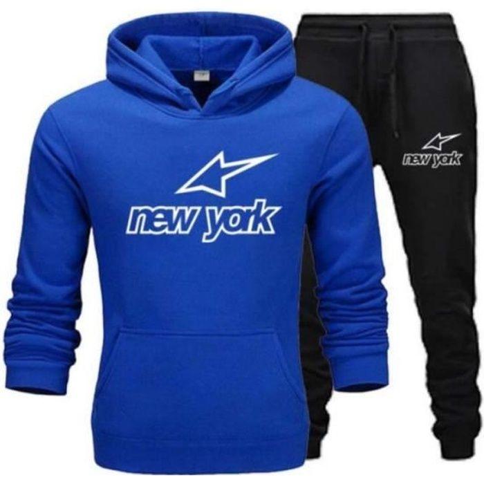 Jogging homme - New York Etoile - Bleu - Manches longues - Respirant - Multisport