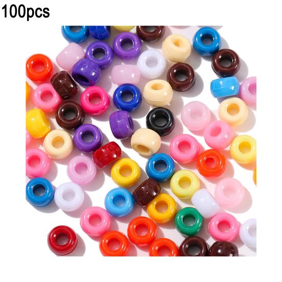 100 шт./набор DIY Акриловые Свободные Бусины Сквозные Ручной Работы Браслеты Ожерелья Изготовление Ювелирных Изделий Красочные Разделительные Бусины Набор Аксессуаров для Рукоделия