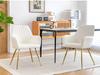 Dining Chair Set of 2 – Modern Fabric Chair with Armrest, Gold-Plated Metal Legs, Luxurious Dining Furniture for Living Room, Kitchen & Reception Room
