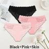 FINETOO 3PCS/Set Women Sexy Lace Panties Underwear Exotic Briefs Female Underpants Soft Lingerie Temptation Embroidery Intimates