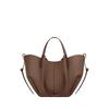 Genuine Leather Crossbody Tote Bag - Niche Design Commuter Bucket Bag, Large Capacity for Women