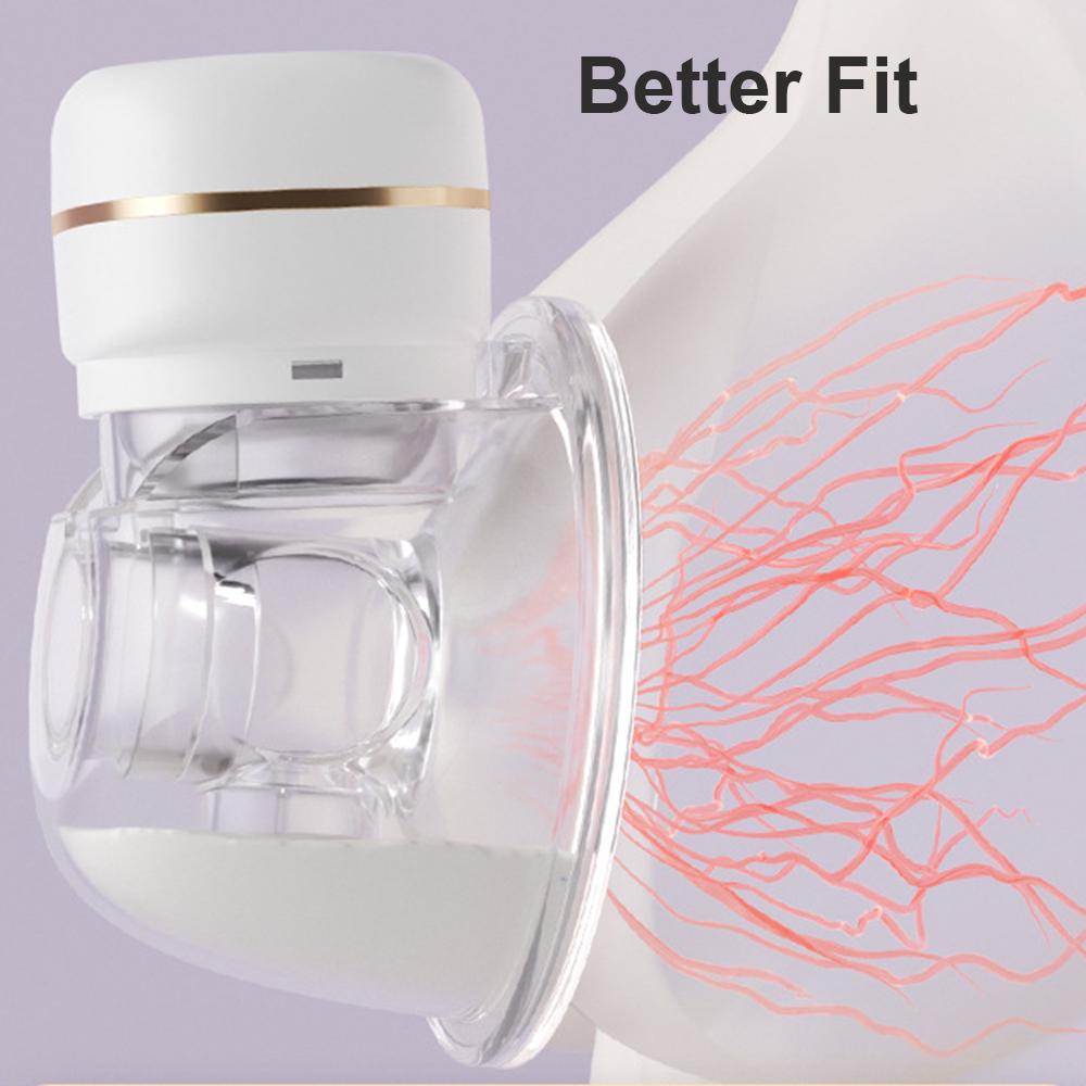 Переносной молокоотсос, 2 шт., портативный электрический молокоотсос, свободные руки, 3 режима, 9 уровней всасывания, низкий уровень
