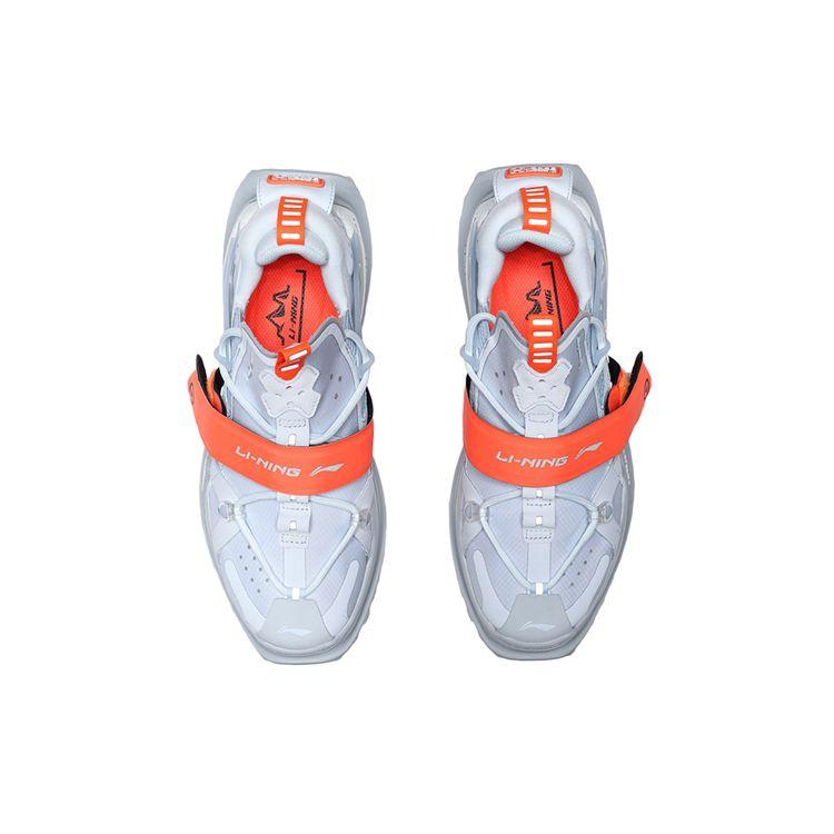 Li Ning Pangu Удобные износостойкие амортизирующие нескользящие дышащие низкие повседневные туфли женские кроссовки Illusion-Blue AGLQ076-1