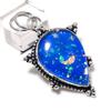 Синий Триплет Опал Драгоценный камень Ручной работы 925 Стерлинговое серебро Подарок Кулон 2.09" q6p96