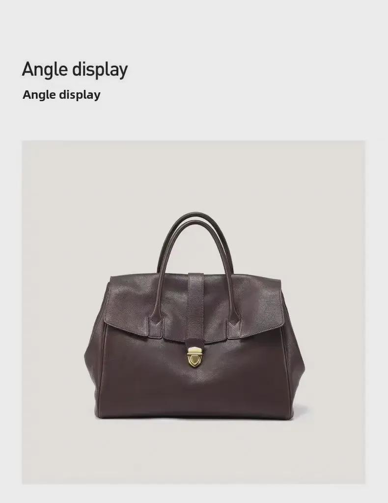 Qiuzhen 2024 Ретро дамский портфель и сумка-тоут большой вместимости