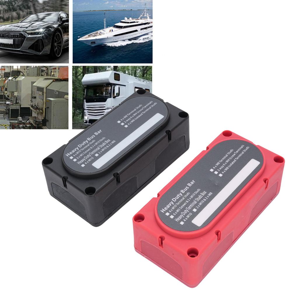 12 Way M8 Terminal Block 150A Multifunctional Power Distribution Busbar Automobiles RVs Marine