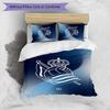 Real Sociedad FC Printed 3PCS Bedding Set Breathable Duvet Cover with Pillowcases Decorative Bed Linen for Bedroom Home