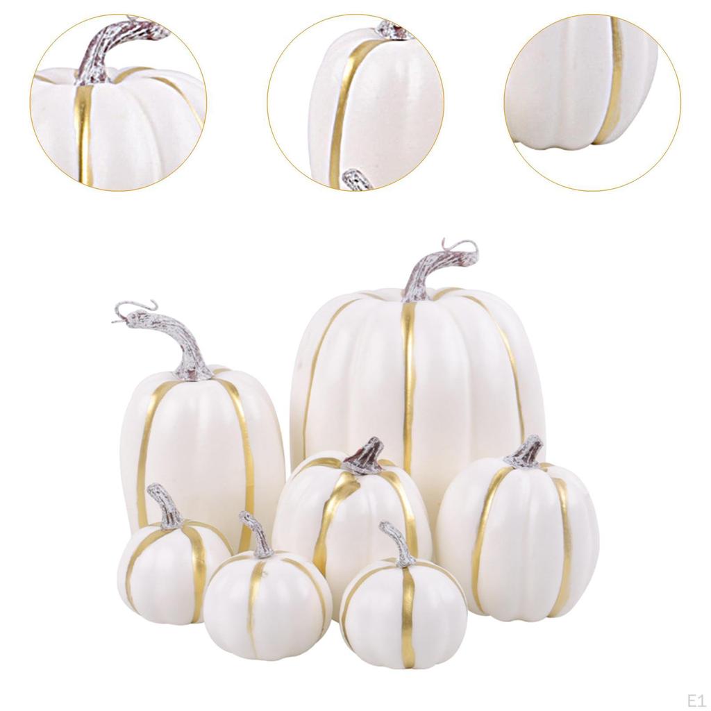 7 Pieces Artificial Vegetables Fake Foam Pumpkins Mini Simulation Model
