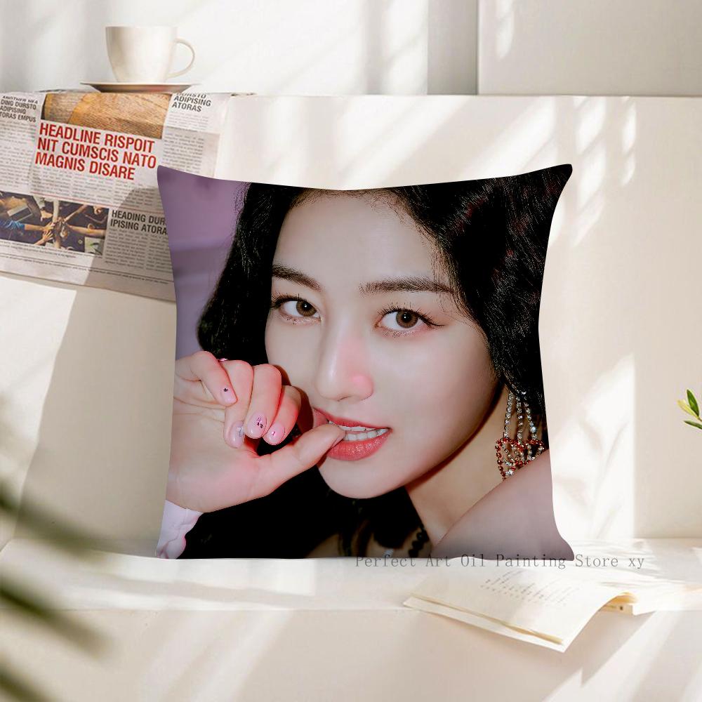 1 шт. Корейская группа Jihyo Наволочка Квадратная Наволочка для Подушки Декор Спальни Дивана Повседневный K-pop T-TWICE Наволочка