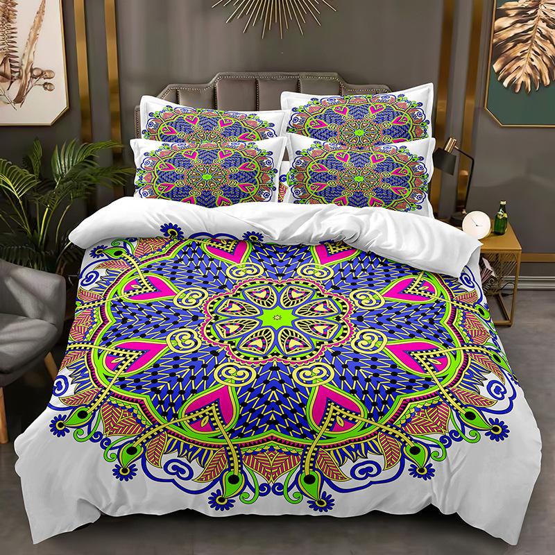 Модная технология печати, 3D цифровая печать, постельное белье, пододеяльники, наволочки, комплекты из трех предметов