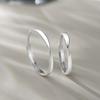 Платиновое парное кольцо Pt950, набор из 2 регулируемых обручальных колец, обручальное кольцо, 2 пары, блестящая подарочная коробка, подарочная упаковка, годовщина, Рождество 8–11