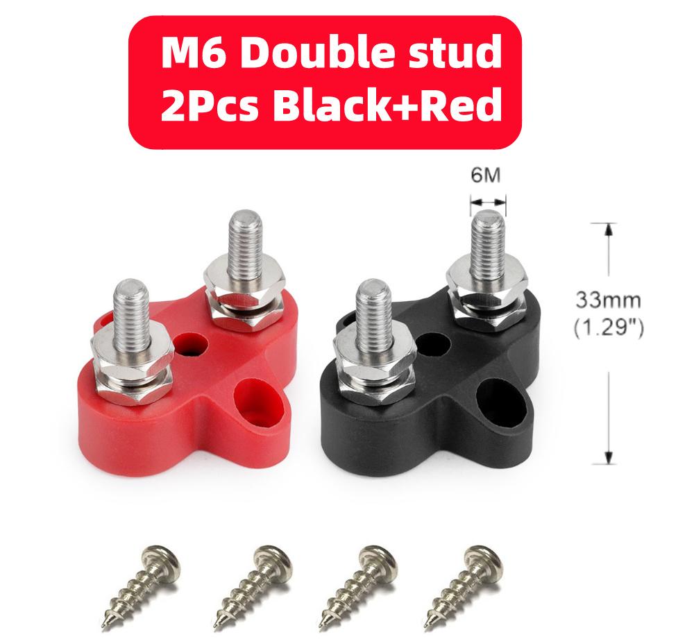 Шина M6 M8 M10 Клеммная колодка 12В Шпильки BusBar 12В 5/16" 1/4" Отрицательная Мощная Распределительная шпилька для Грузовика RV Лодки
