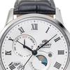 Orient Мужской TRN-AK0005S (Orient Classic СОЛНЦЕ И ЛУНА) Круглые часы из черной нержавеющей стали с несколькими стрелками, аналоговые