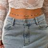 Accessories Ins Color Crystal Handmade Body Chain Women, Simple Single Layer Versatile Beach Waist Chain
