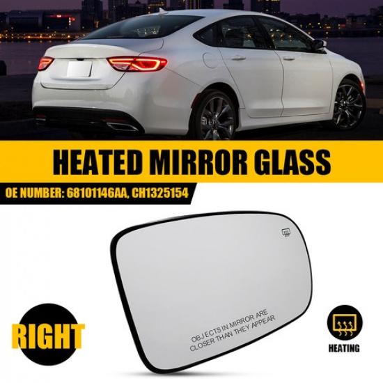For 300 Chrysler 200 11-14 11-19 Wing Mirror Glass Heated Right Passenger Side