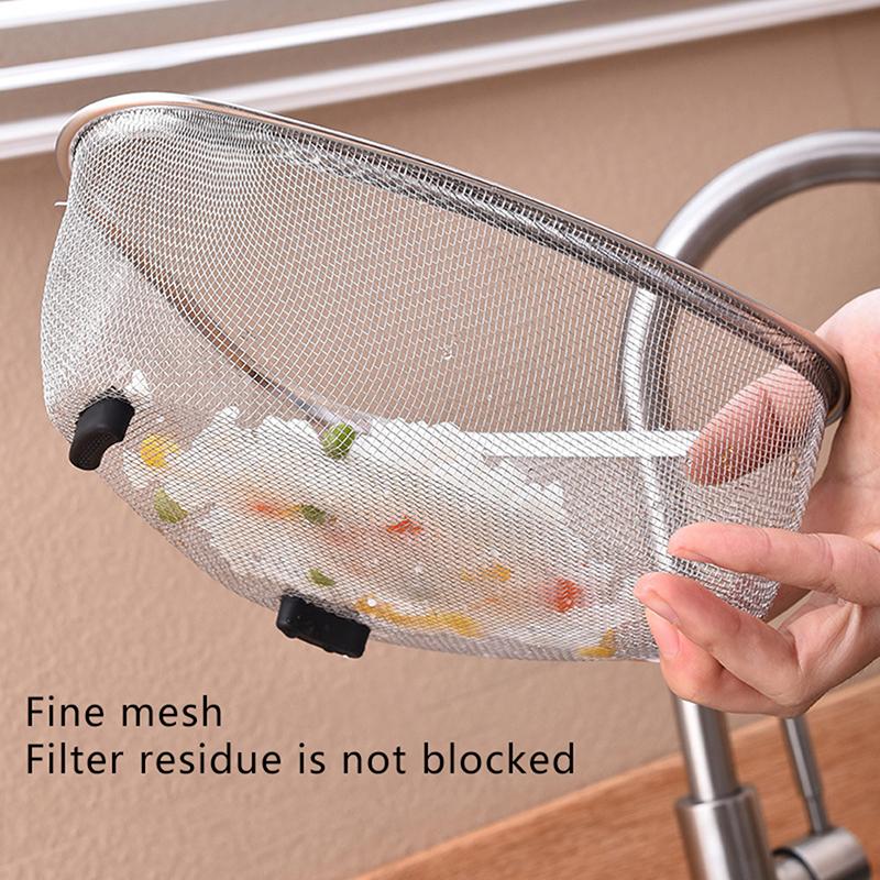 Stainless Steel Kitchen Sink Drain Basket Triangle Food Vegetables Peel Egg Filter Storage Organizer Kitchen Drainier Shelf Rack