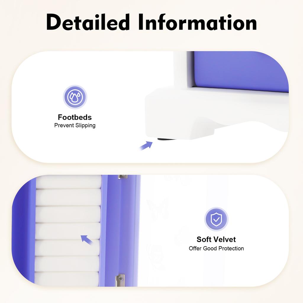 Органайзер для украшений в виде бабочки с вращающимся крючком, 4 выдвижных ящика, стеклянная дверца, настенное зеркало, большой вместимости, шкаф для хранения из МДФ