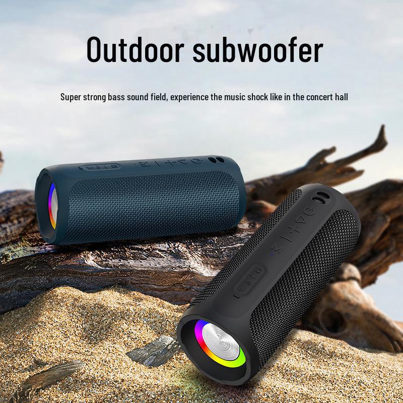 Wireless Bluetooth Mini Speaker with Colorful Lights & Heavy Bass for Home, Outdoor, Office, Card Slot Feature