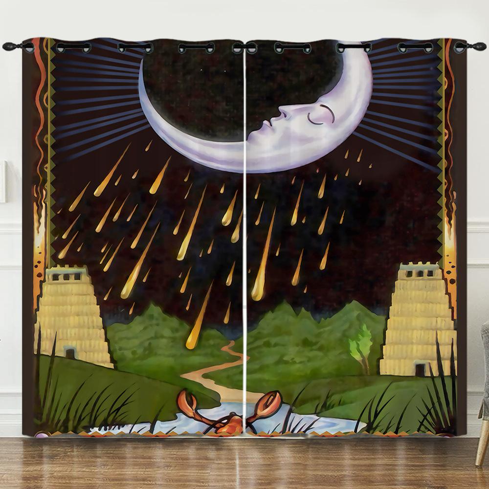 Шторы Солнце и Луна Helios 3D Цифровая печать Затемняющая штора на люверсах