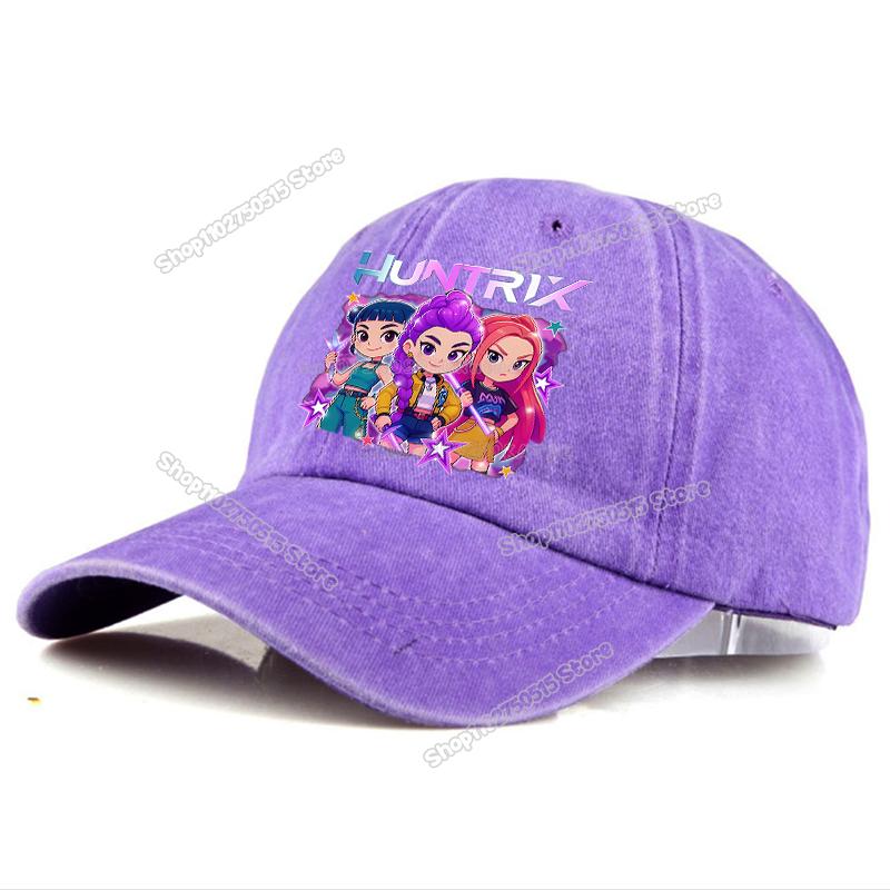 Perfect KPop Demon Hunters Retro Washed Baseball Caps for Women Girl Snapback Sunhats Outdoor Travel Sunshade Peak Cap Hip Hop Dad Hat