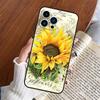 Винтажный чехол для телефона с подсолнухами для iPhone 17 Pro Max 11 14 15 16 Pro Max Plus 12 13 mini 16e 17 Air Задняя крышка