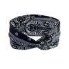 Retro Wide Brimmed Cross Headband with Amoeboid Print Headband Sporty Casual Elastic Quick Drying Headband