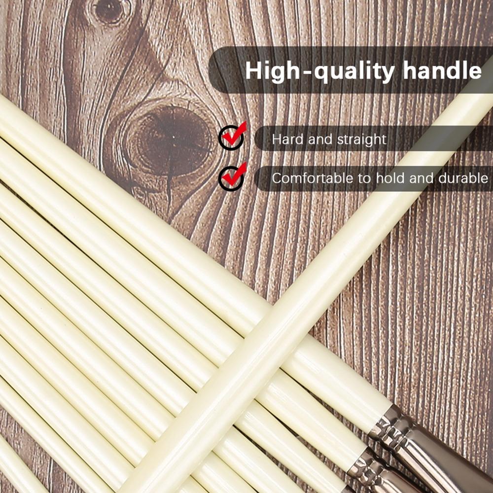 10PCS Multi Size Tips Nylon Fiber Painting Brushes Artist Painting Tool Set Oil Painting