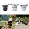 Metal Flower Pot Planters with Handles Decorative Metal Bucket Vintage-Style Country Wedding 13x12cm/5x4.7-inch Durable