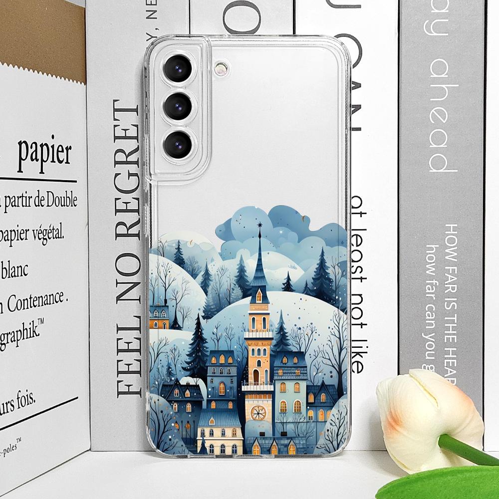 Креативный чехол для телефона с зимним горнолыжным поселком для Oppo Reno 13F 12 11 10 Pro Plus 8T A79 A58 A92 Find X3 Lite, прозрачный, мягкий