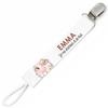 Planetee Attache Tétine Pour Prénom EMMA Je Vis D'amour Et De Lait Vache | Attache Sucette Cadeau Naissance