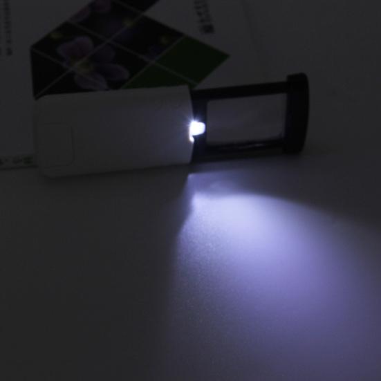 Увеличительное стекло со светодиодной подсветкой, выдвижная портативная лупа, карманная лупа для чтения для пожилых людей, для путешествий