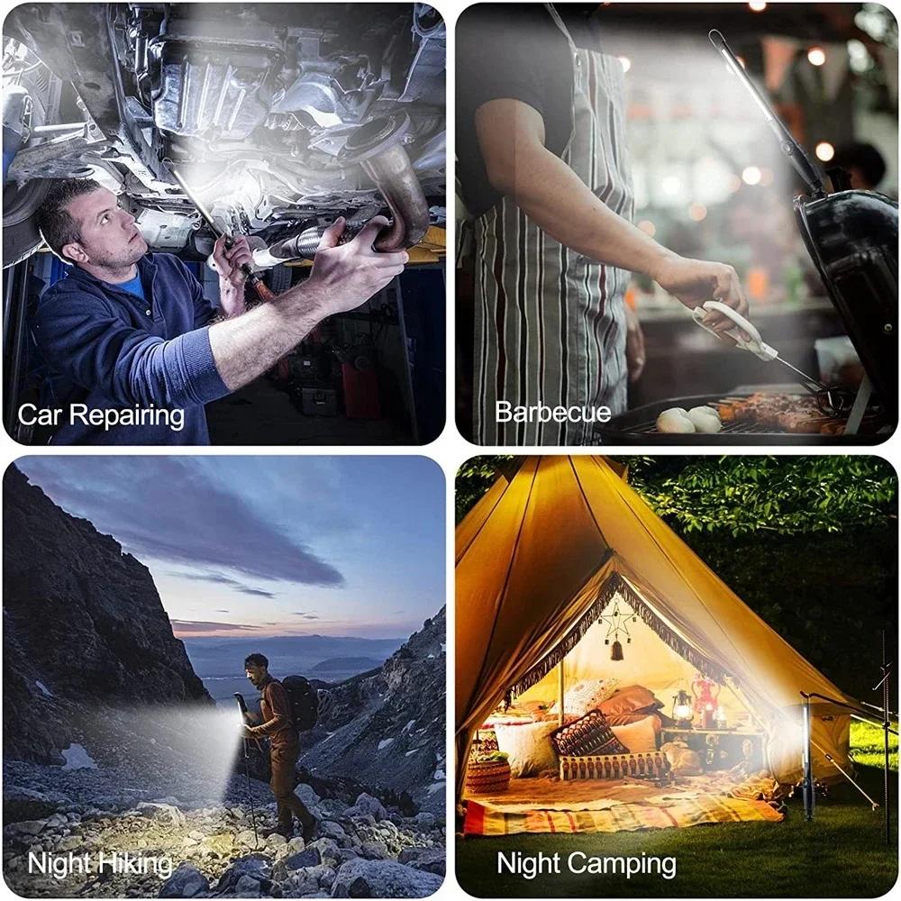 1-10 шт COB светодиодный фонарик магнитный рабочий фонарь USB перезаряжаемый фонарь портативный фонарь инспекционный фонарь кемпинговый автомобиль ремонтная лампа