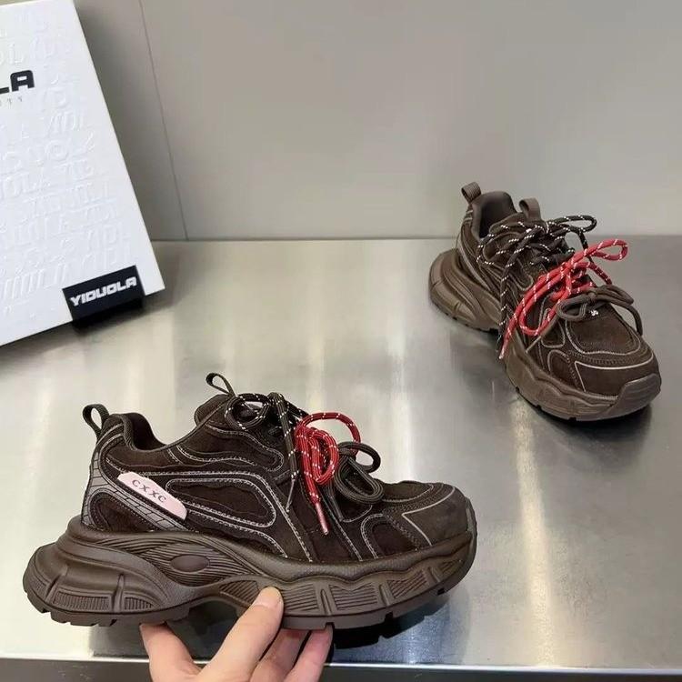 [Fanfna] niche 2025 autumn and winter new old platform dad shoes women's light casual versatile sports shoes